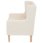vidaXL Sillón de tela color blanco crema vidaXL Sillón de tela color blanco crema