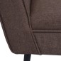 vidaXL Sillón de acero y tela marrón vidaXL Sillón de acero y tela marrón