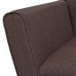 vidaXL Sillón de acero y tela marrón vidaXL Sillón de acero y tela marrón