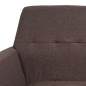 vidaXL Sillón de acero y tela marrón vidaXL Sillón de acero y tela marrón
