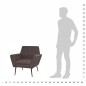 vidaXL Sillón de acero y tela marrón vidaXL Sillón de acero y tela marrón