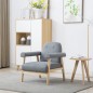 vidaXL Sillón de tela gris claro vidaXL Sillón de tela gris claro