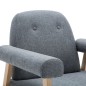 vidaXL Sillón de tela gris claro vidaXL Sillón de tela gris claro