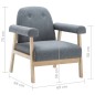vidaXL Sillón de tela gris claro vidaXL Sillón de tela gris claro
