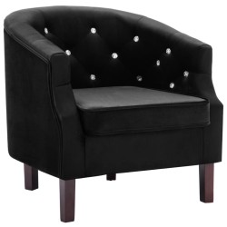 vidaXL Sillón de terciopelo negro
