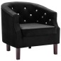 vidaXL Sillón de terciopelo negro