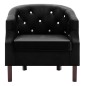 vidaXL Sillón de terciopelo negro