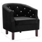 vidaXL Sillón de terciopelo negro