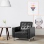 vidaXL Sillón de cuero sintético negro vidaXL Sillón de cuero sintético negro