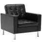 vidaXL Sillón de cuero sintético negro vidaXL Sillón de cuero sintético negro