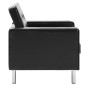 vidaXL Sillón de cuero sintético negro vidaXL Sillón de cuero sintético negro