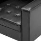 vidaXL Sillón de cuero sintético negro vidaXL Sillón de cuero sintético negro