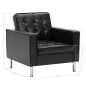vidaXL Sillón de cuero sintético negro vidaXL Sillón de cuero sintético negro