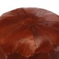 vidaXL Puf 40x35 cm cuero genuino de cabra color tostado vidaXL Puf 40x35 cm cuero genuino de cabra color tostado