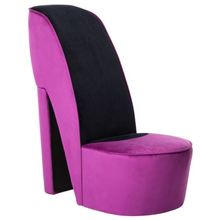 vidaXL Sillón con forma de zapato de tacón terciopelo morado