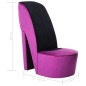 vidaXL Sillón con forma de zapato de tacón terciopelo morado vidaXL Sillón con forma de zapato de tacón terciopelo morado
