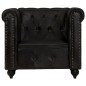 vidaXL Sillón Chesterfield de cuero auténtico negro vidaXL Sillón Chesterfield de cuero auténtico negro