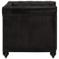 vidaXL Sillón Chesterfield de cuero auténtico negro vidaXL Sillón Chesterfield de cuero auténtico negro