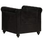 vidaXL Sillón Chesterfield de cuero auténtico negro vidaXL Sillón Chesterfield de cuero auténtico negro