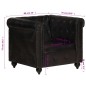vidaXL Sillón Chesterfield de cuero auténtico negro vidaXL Sillón Chesterfield de cuero auténtico negro