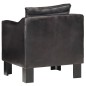 vidaXL Sillón con diseño de cubo cuero auténtico negro vidaXL Sillón con diseño de cubo cuero auténtico negro
