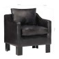 vidaXL Sillón con diseño de cubo cuero auténtico negro vidaXL Sillón con diseño de cubo cuero auténtico negro