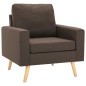 vidaXL Sillón de tela marrón vidaXL Sillón de tela marrón
