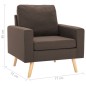 vidaXL Sillón de tela marrón vidaXL Sillón de tela marrón