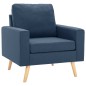 vidaXL Sillón de tela azul