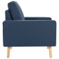 vidaXL Sillón de tela azul