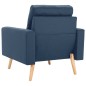 vidaXL Sillón de tela azul