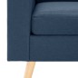 vidaXL Sillón de tela azul