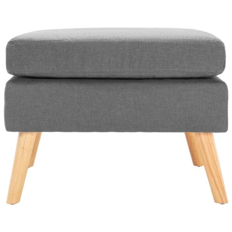 vidaXL Reposapiés de tela gris claro