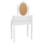 vidaXL Juego de tocador y taburete madera paulownia blanco 75x69x140cm vidaXL Juego de tocador y taburete madera paulownia blanco 75x69x140cm