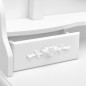 vidaXL Juego de tocador y taburete madera paulownia blanco 75x69x140cm vidaXL Juego de tocador y taburete madera paulownia blanco 75x69x140cm