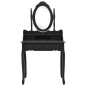 vidaXL Juego de tocador y taburete madera paulownia negro 75x69x140 cm vidaXL Juego de tocador y taburete madera paulownia negro 75x69x140 cm