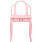 vidaXL Tocador y taburete madera paulownia y MDF rosa 65x36x128 cm vidaXL Tocador y taburete madera paulownia y MDF rosa 65x36x128 cm