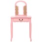 vidaXL Tocador y taburete madera paulownia y MDF rosa 65x36x128 cm vidaXL Tocador y taburete madera paulownia y MDF rosa 65x36x128 cm