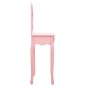 vidaXL Tocador y taburete madera paulownia y MDF rosa 65x36x128 cm vidaXL Tocador y taburete madera paulownia y MDF rosa 65x36x128 cm