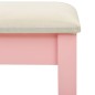 vidaXL Tocador y taburete madera paulownia y MDF rosa 65x36x128 cm vidaXL Tocador y taburete madera paulownia y MDF rosa 65x36x128 cm