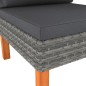 vidaXL Sofás centrales 2 uds ratán sintético y madera de eucalipto vidaXL Sofás centrales 2 uds ratán sintético y madera de eucalipto