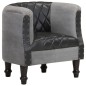 vidaXL Sillón cúbico de cuero auténtico y madera maciza mango negro vidaXL Sillón cúbico de cuero auténtico y madera maciza mango negro