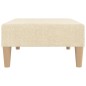 vidaXL Taburete de tela color crema 78x56x32 cm vidaXL Taburete de tela color crema 78x56x32 cm