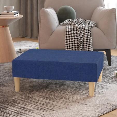 vidaXL Reposapiés de tela azul 78x56x32 cm