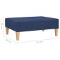 vidaXL Reposapiés de tela azul 78x56x32 cm