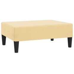 vidaXL Reposapiés de terciopelo crema 78x56x32 cm