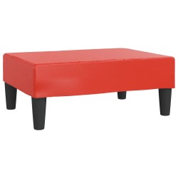 vidaXL Reposapiés de cuero sintético rojo 78x56x32 cm 