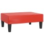 vidaXL Reposapiés de cuero sintético rojo 78x56x32 cm vidaXL Reposapiés de cuero sintético rojo 78x56x32 cm
