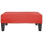 vidaXL Reposapiés de cuero sintético rojo 78x56x32 cm vidaXL Reposapiés de cuero sintético rojo 78x56x32 cm