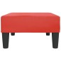 vidaXL Reposapiés de cuero sintético rojo 78x56x32 cm vidaXL Reposapiés de cuero sintético rojo 78x56x32 cm